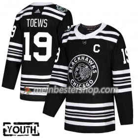 Chicago Blackhawks Jonathan Toews 19 2019 Winter Classic Adidas Schwarz Trikot Authentic - Kinder